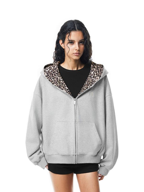 LeopardLined⢠Zip Hoodie