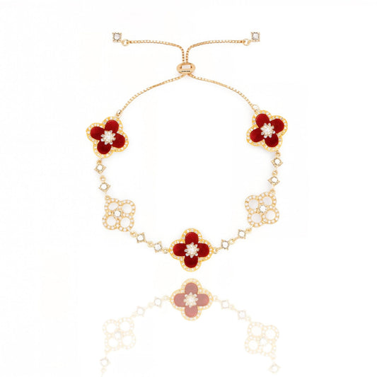 Diamond Floral Bracelet