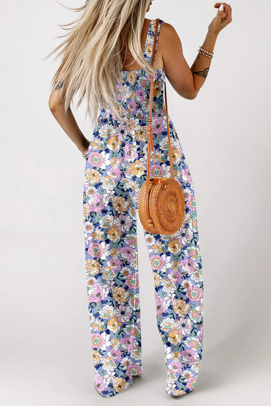 BloomDrape™ - Floral Wide Leg Jumpsuit