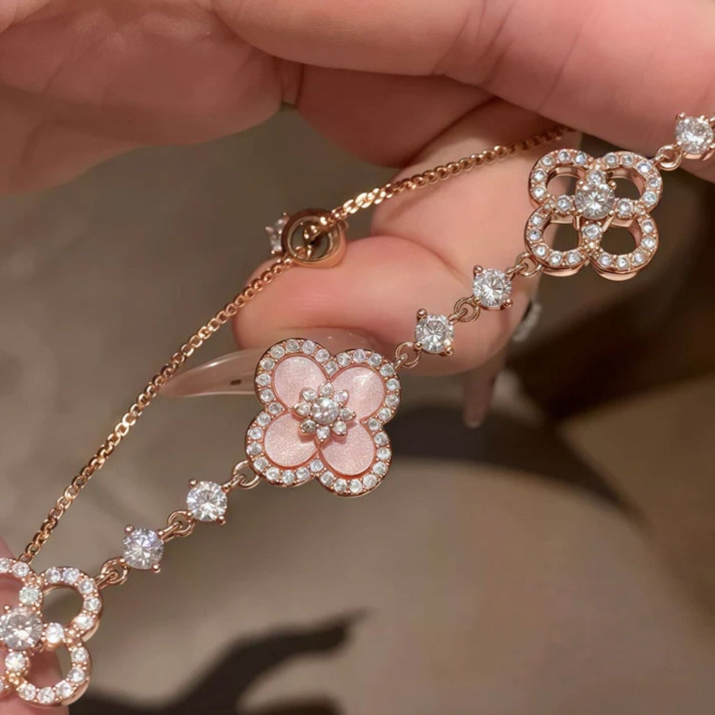 Diamond Floral Bracelet