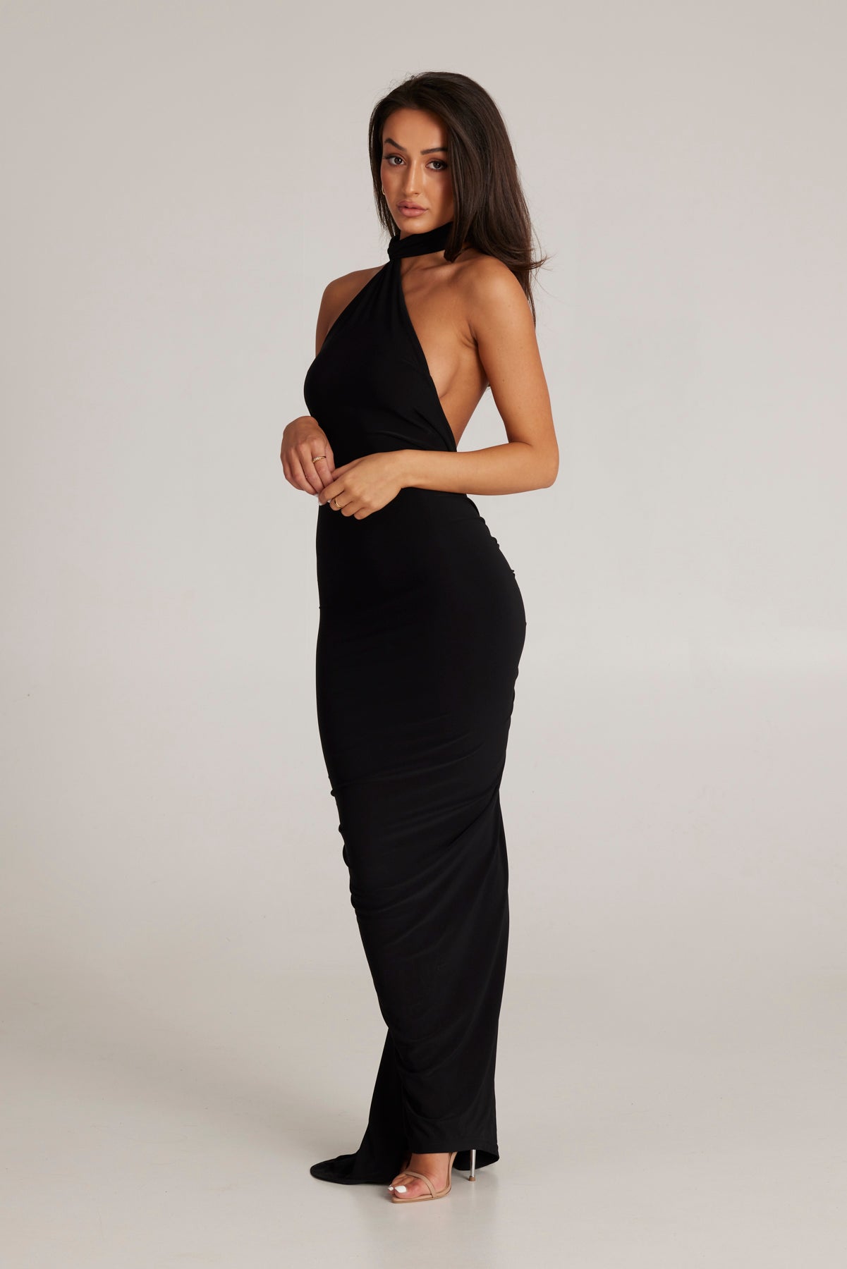 BackDrape™ Halter Maxi Dress