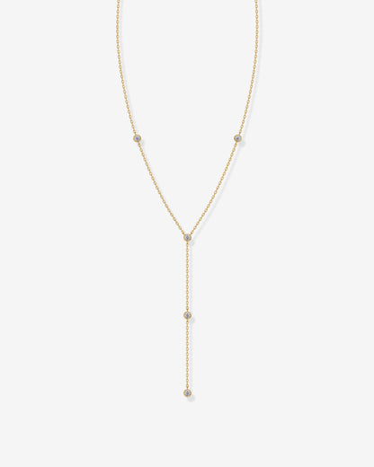 LunaGlow Beaded Y-Drop Lariat Necklace