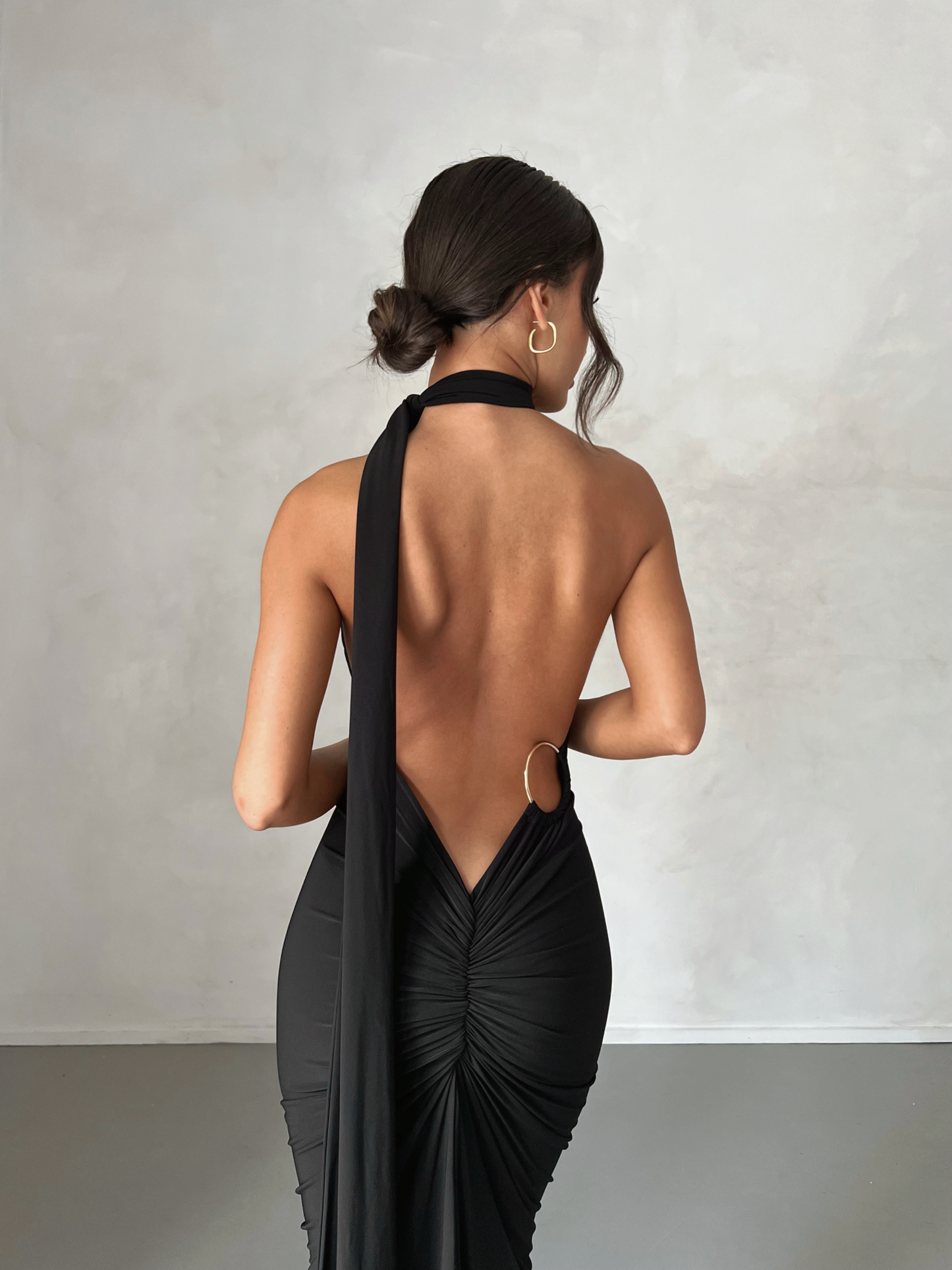 BackDrape™ Halter Maxi Dress
