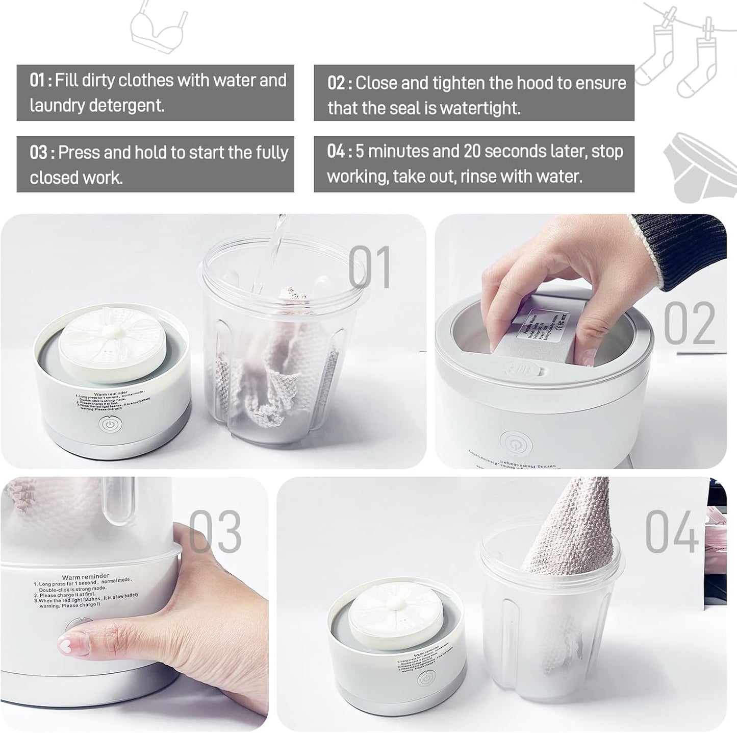 The Mini Washer (Brushes, Rags, Clothes)