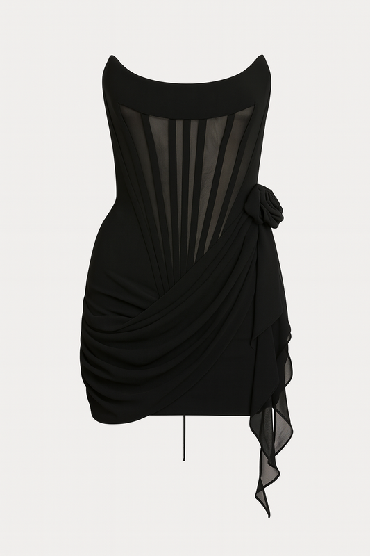 Black Coreset Mini Dress