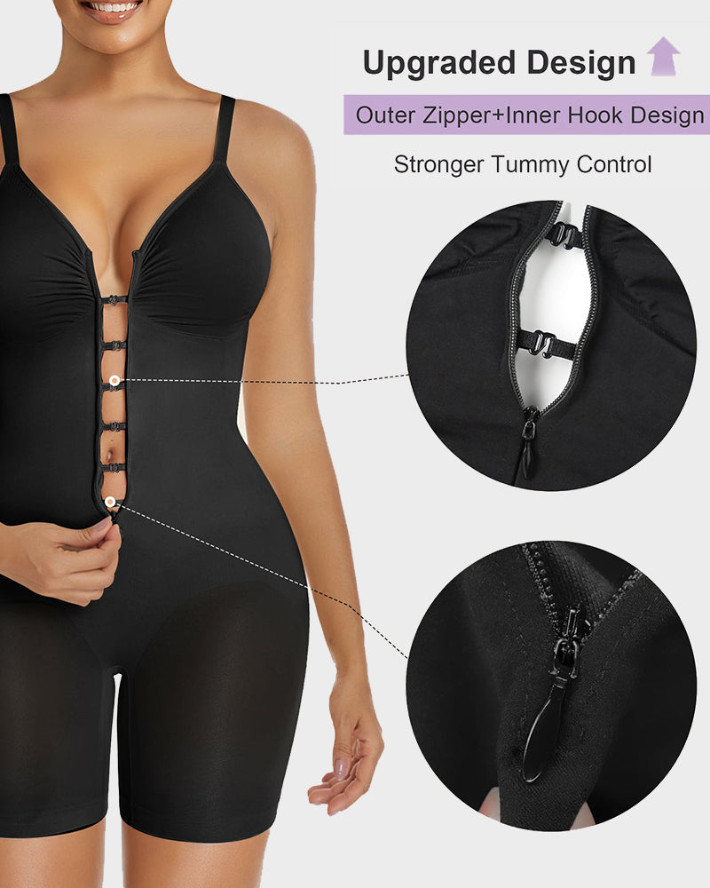 The (VIRAL) Tummy Control Zipper Bodysuit