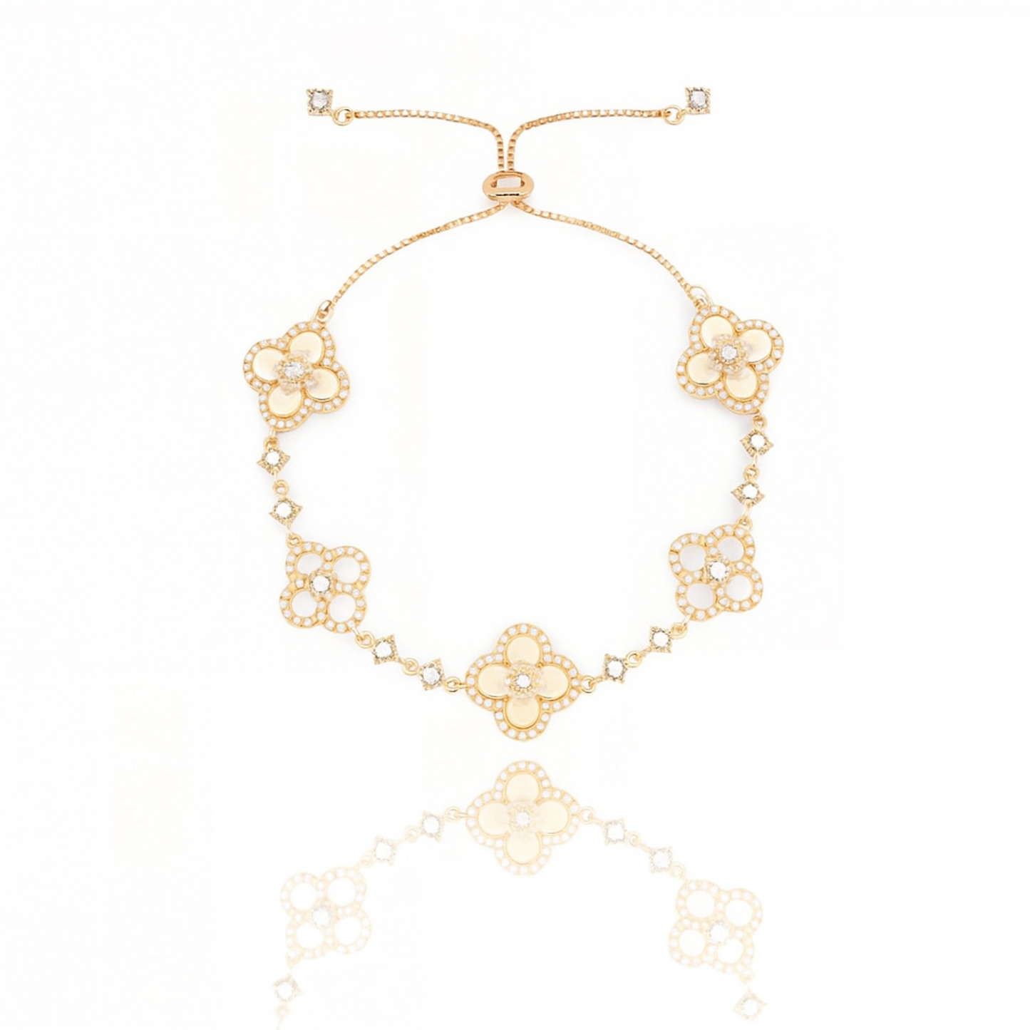 Diamond Floral Bracelet