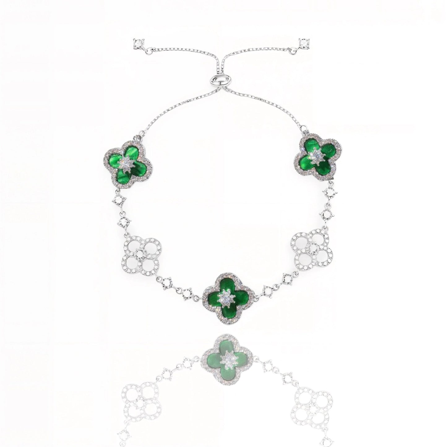 Diamond Floral Bracelet