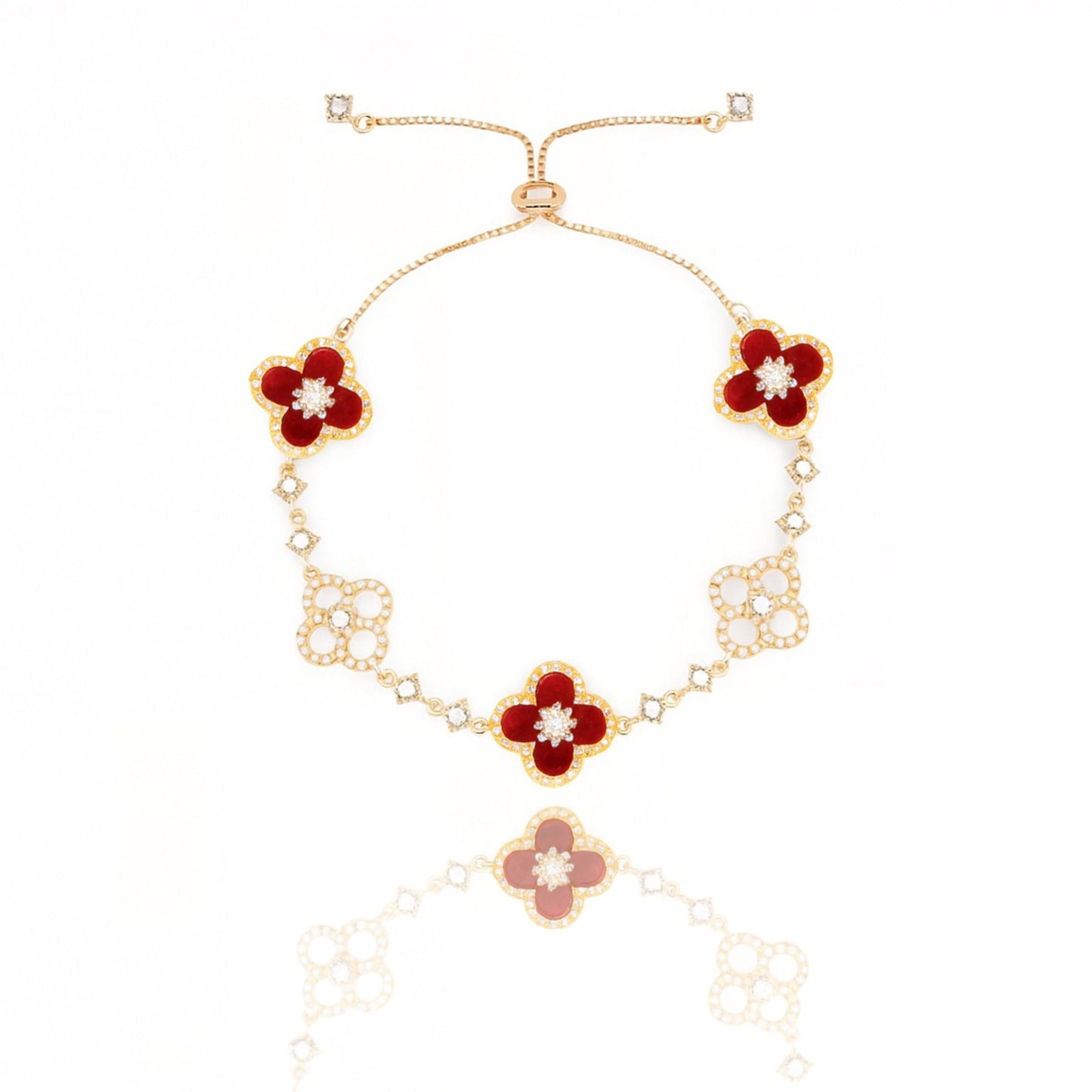 Diamond Floral Bracelet