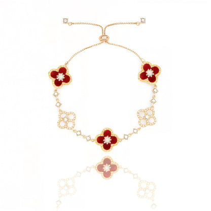 Diamond Floral Bracelet
