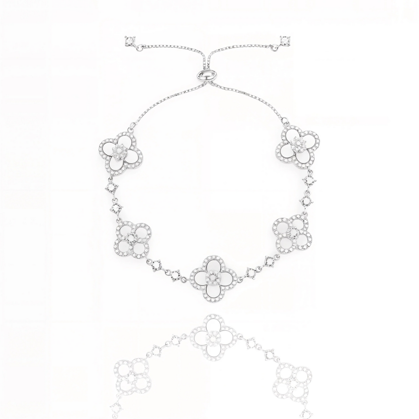 Diamond Floral Bracelet